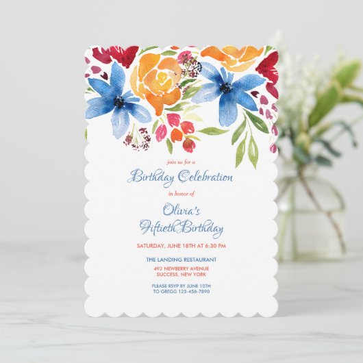 Invitation Fleurs d'été (Debout devant)