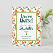 Invitation Fleurs d'été brillantes (Debout devant)