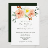 Invitation Fleurs d'été brillantes Mariage (Devant / Derrière)