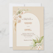 Invitation Fleurs d'été élégantes pour mariage (Devant)