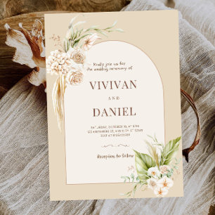 Invitation Fleurs d'été élégantes pour mariage