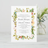 Invitation Fleurs d'été. Jardin de fiançailles florales (Debout devant)