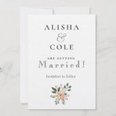 Invitation Fleurs d'été Mariage ÉCONOMISER LA DATE (Dos)