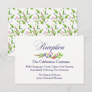 Invitation Fleurs d'été Réception de mariage