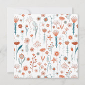 Invitation Fleurs d'été scandinaves Boho Mariage (Dos)