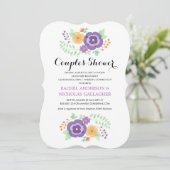Invitation Fleurs d'été simples | Douche Couples (Debout devant)