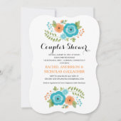 Invitation Fleurs d'été simples | Douche Couples (Devant)