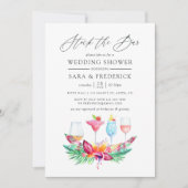 Invitation Fleurs d'été tropicales Stock le bar (Devant)