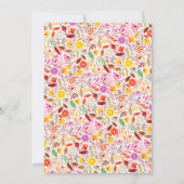 Invitation Fleurs d'été Tulipe vibrantes Réception de mariage (Dos)