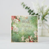 Invitation Fleurs d'hibiscus chic du 80e anniversaire du Shab (Debout devant)