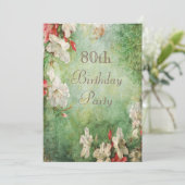 Invitation Fleurs d'hibiscus chic du 80e anniversaire du Shab (Debout devant)