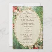 Invitation Fleurs d'hibiscus chic du 80e anniversaire du Shab (Dos)