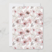 Invitation Fleurs d'Hibiscus Rose Anniversaire (Dos)
