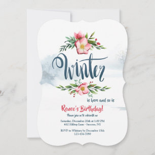 Invitation Fleurs d'hiver