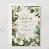 Invitation Fleurs d'hiver blanches de Noël (Devant)