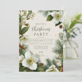 Invitation Fleurs d'hiver blanches de Noël (Debout devant)