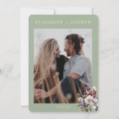 Invitation Fleurs d'hiver | Mariage de vacances (Dos)