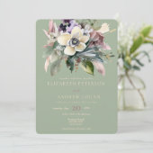 Invitation Fleurs d'hiver | Mariage de vacances (Debout devant)