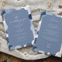 Fleurs d'Hortensia Bleu Poussiéreux Mariage Vintag