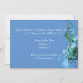 Invitation fleurs d'hydrangea bleues pour soirée (Dos)