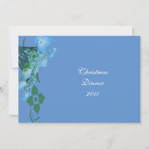 Invitation fleurs d'hydrangea bleues pour soirée