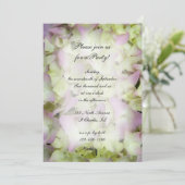 Invitation Fleurs d'Hydrangée Presque Rose Toute la fête d'Oc (Debout devant)