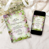 Invitation Fleurs d'Hydrangée presque roses Quinceañera