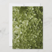 Invitation Fleurs d'Hydrangée Verte Célébration de la vie (Dos)