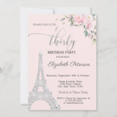 Invitation Fleurs, Diamants Tour Eiffel 30e anniversaire (Devant)