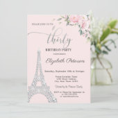 Invitation Fleurs, Diamants Tour Eiffel 30e anniversaire (Debout devant)