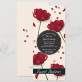 Invitation Fleurs d'invitation d'amour (Devant / Derrière)