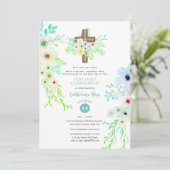 Invitation Fleurs d'invitation de communion céleste (Debout devant)