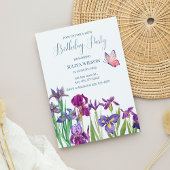 Invitation Fleurs d'Iris 16e fête d'anniversaire