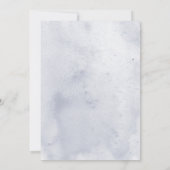 Invitation Fleurs d'Iris Bleu Moderne sur une Baby Shower Ble (Dos)