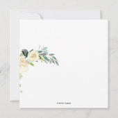 Invitation Fleurs d'ivoire d'aquarelle Gomme bleu Eucalyptus (Dos)