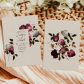 Invitation Fleurs d'ivoire de Bourgogne Boho Chic Mariage mod