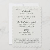 Invitation Fleurs d'ivoire élégantes (Dos)