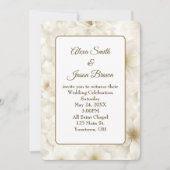 Invitation Fleurs d'ivoire mariages (Devant)