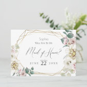 Invitation Fleurs d'ivoire serez-vous ma femme d'honneur (Debout devant)