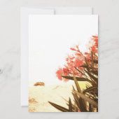 Invitation Fleurs d'Oleander Orange Plage Couple Shower  (Dos)