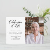 Invitation Fleurs d'or Célébration de la vie Photo (Debout devant)