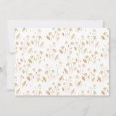 Invitation Fleurs d'or Célébration de la vie Photo (Dos)