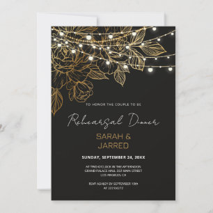 Invitation Fleurs d'or Lights