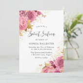 Invitation Fleurs d'or rose pâle magique 16 (Debout devant)