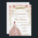 Invitation Fleurs d'or roses et Parties scintillant d'or Quin<br><div class="desc">Fleurs d'or roses et Parties scintillant d'or Quinceanera Invitation d'anniversaireMis Quince Anos,  15e anniversaire,  

Roses Roses Roses Fleurs Roses Roses Douces Roses Roses Roses Roses Roses Roses Roses Bleues 16 Invitation</div>
