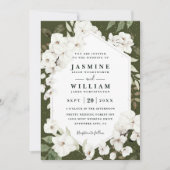 Invitation Fleurs d'orchidée blanche Mariage Chic Rustique Co (Devant)