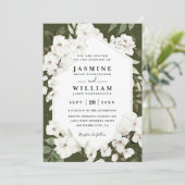 Invitation Fleurs d'orchidée blanche Mariage Chic Rustique Co (Debout devant)