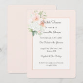 Invitation Fleurs d'Orchidée Rose Pêche Mariage (Devant / Derrière)