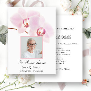 Invitation Fleurs d'orchidée roses sur l'anniversaire de la m