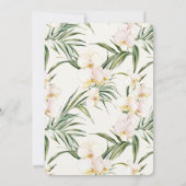 Invitation Fleurs d'orchidées blanches tropicales Anniversair (Dos)